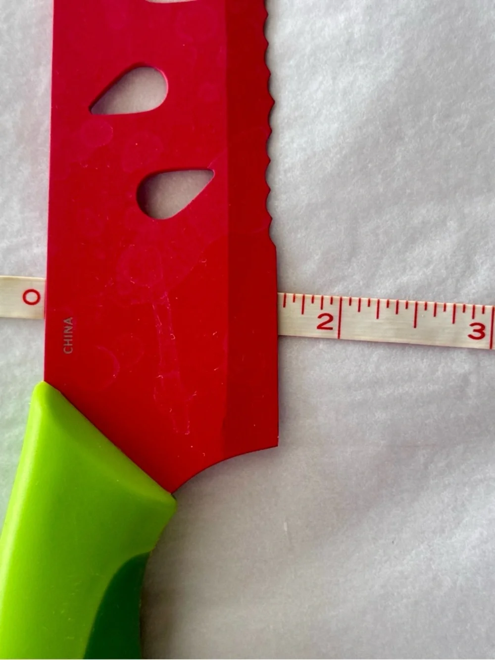 🍉 WATERMELON KNIFE 🍉Red Blade Green Handle Serrated Kitchen Knife - Home Cutlery